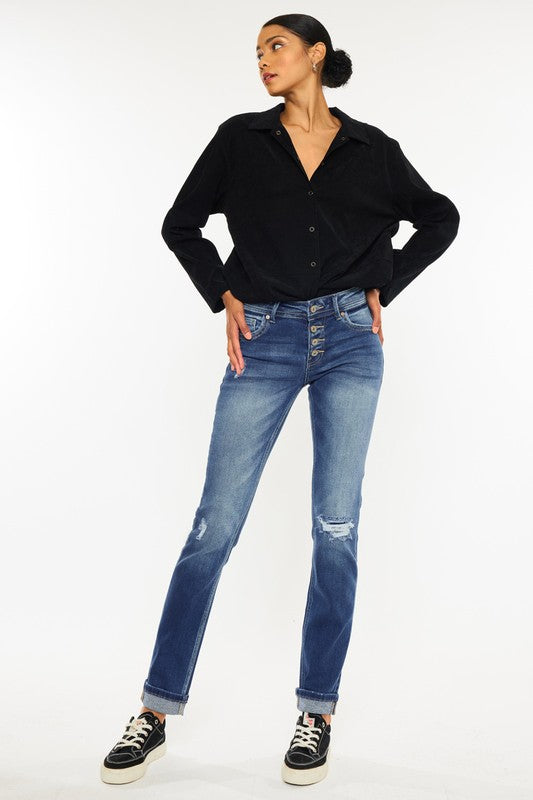 KC Eternity MidRise Slim Straight Denim