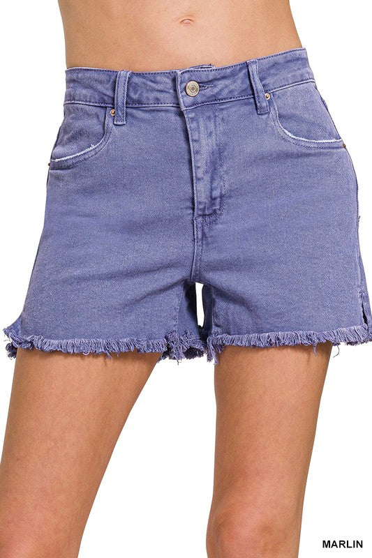 Marlin Acid Washed Frayed Cutoff Shorts