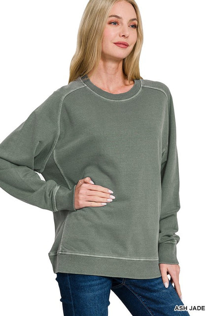 Ash Jade French Terry Pullover