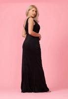2025 Long Draped Silhouette Plus Size Formal Dress🤍-Market Grey Boutique