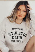 Heather Grey "Not That Athletic"  Crew Sweatshirt