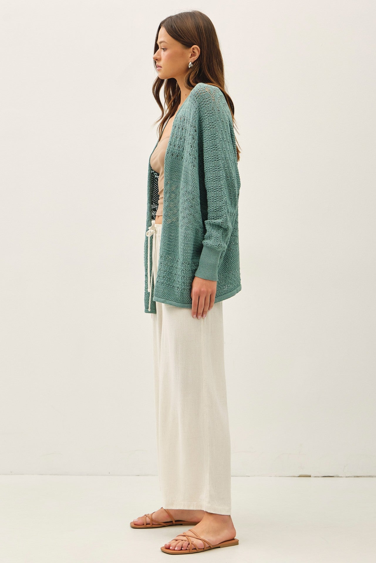 So Jaded Crochet Cardigan-Market Grey Boutique