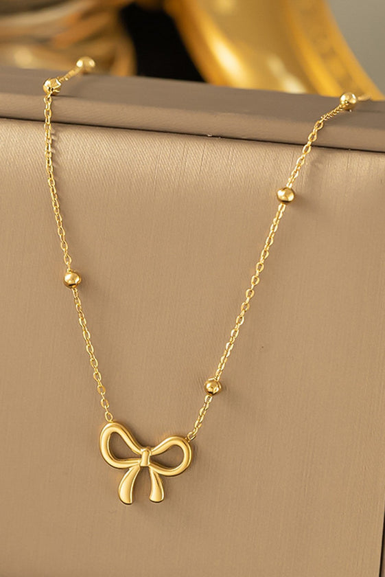 Bowknot Pendant Plated Necklace