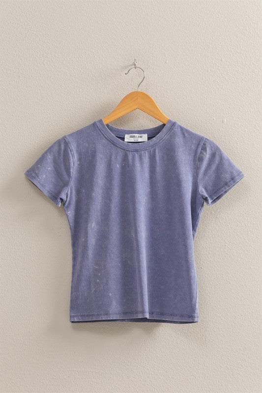 Acid Wash Navy Tee