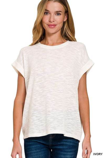 IVORY HACCI SLUB TEE