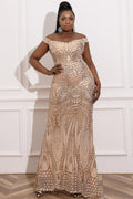 2025 Luxe Off-Shoulder Plus Gown🤍