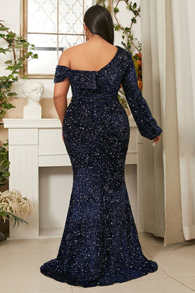 2025 Luxe V-Neck Plus Mermaid Gown🤍