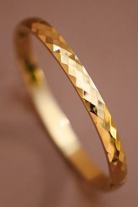 18k Brushed Waterproof Non-tarnish Stainless Steel Bangle