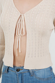 Beige Mini Cardy - Junior Sizing