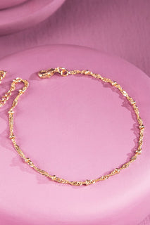 18k Gold Filled Twist Chain Bracelet