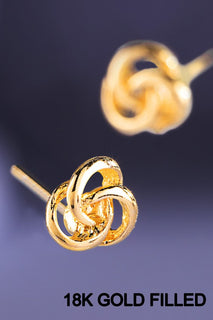 18k Gold Filled Tiny Celtic Knot Studs