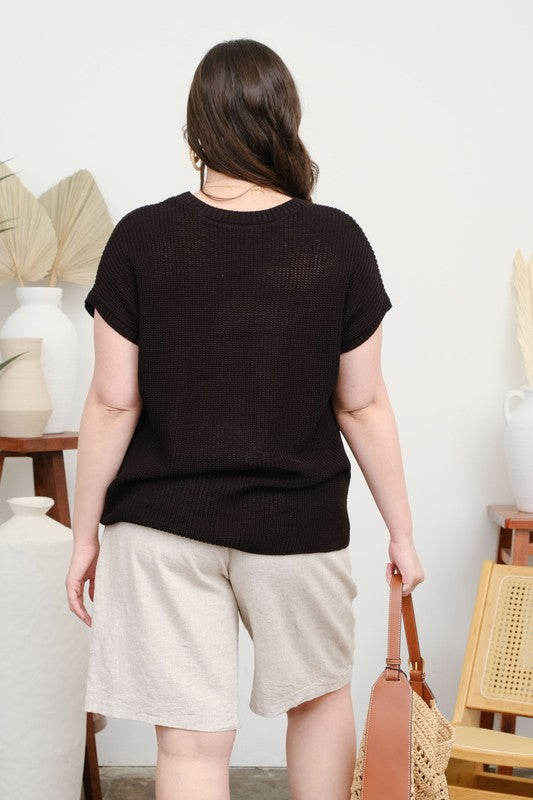 Timeless Black Plus Knit Pullover