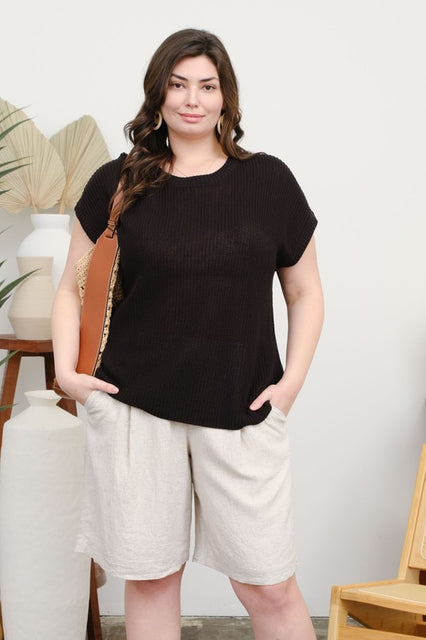 Timeless Black Plus Knit Pullover