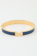 Gold/Navy H Cuff Bracelet