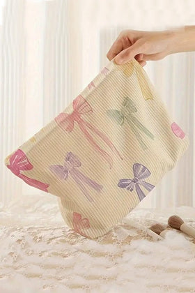 Multi Bowknot Pattern Makeup Cosmetic Clutch Bag