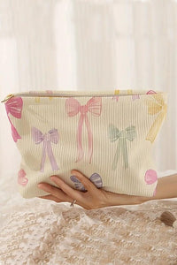 Multi Bowknot Pattern Makeup Cosmetic Clutch Bag