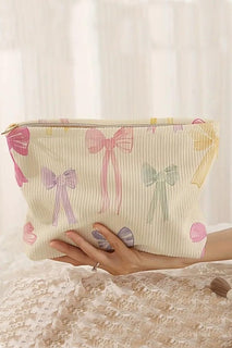 Multi Bowknot Pattern Makeup Cosmetic Clutch Bag