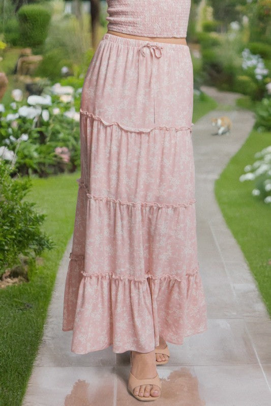 Floral Printed Maxi Skirt
