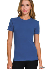 Light Navy Perfect Basic Crew Tee