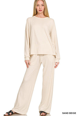 Sand Beige Soft Melange Lounge Set