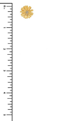 Mini Rhinestone Metal Flower Stud Earring