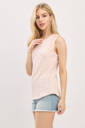 Floral Print Sleeveless Top