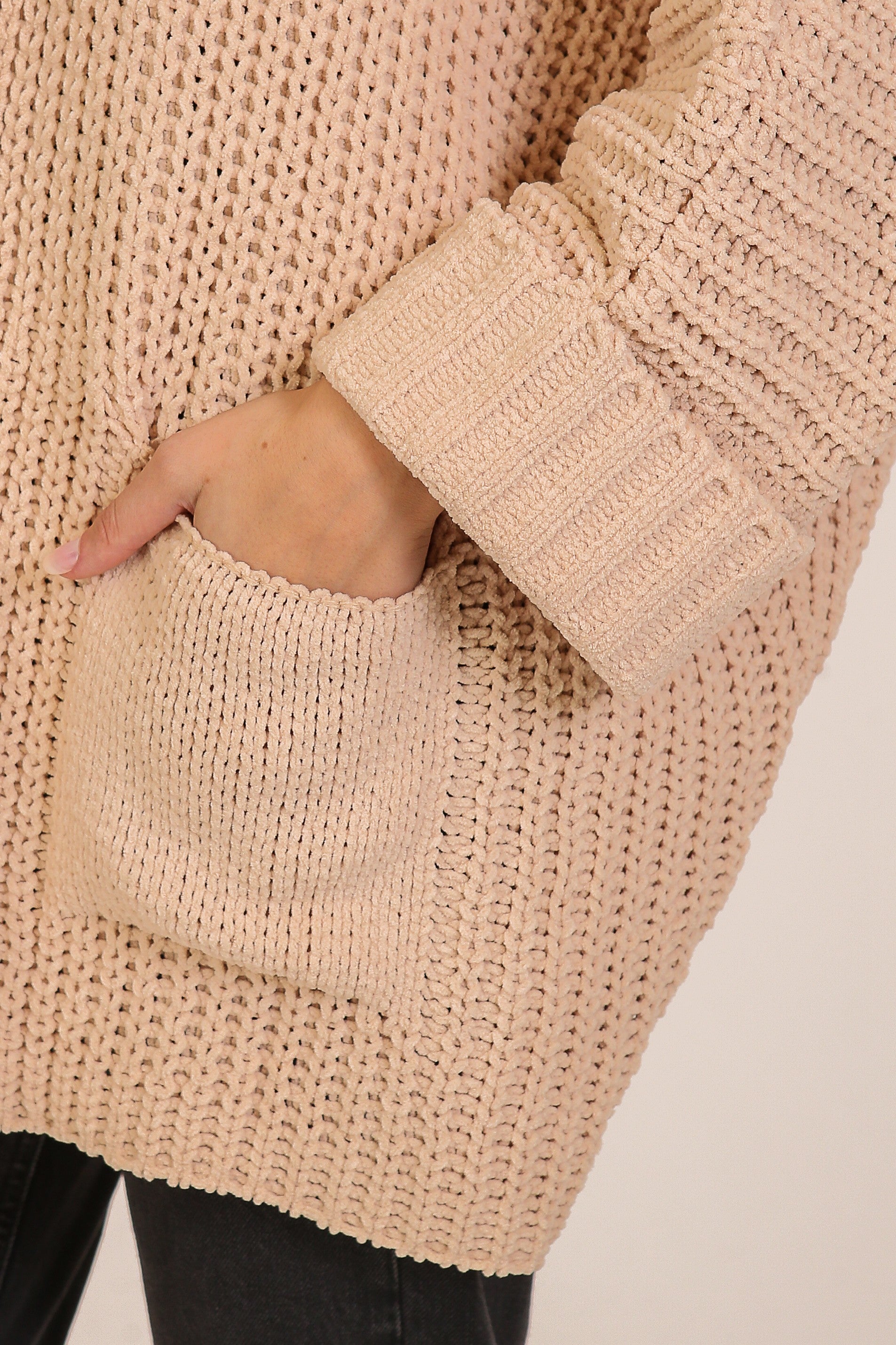 Natural Chunky Knit Cardigan