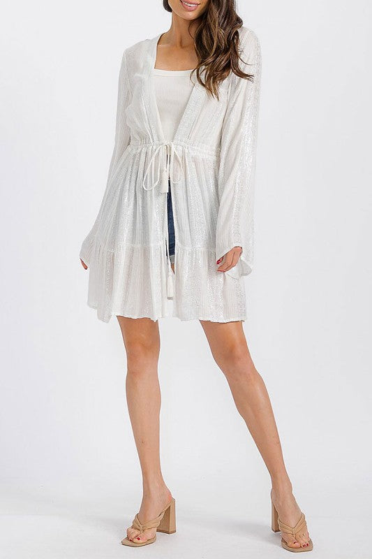 Peasant Style Long Sleeve Kimono