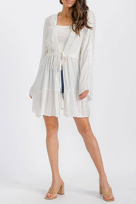 Peasant Style Long Sleeve Kimono