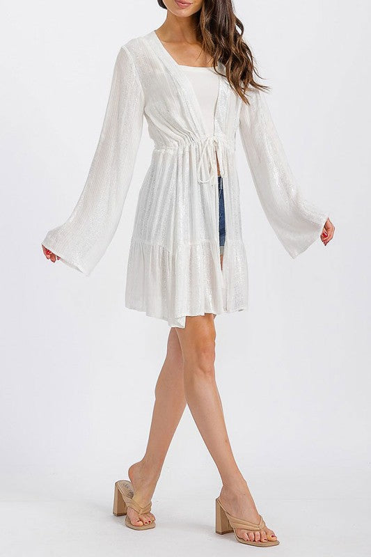 Peasant Style Long Sleeve Kimono