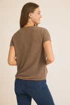 Cappuccino Twist Front Blouse-Market Grey Boutique