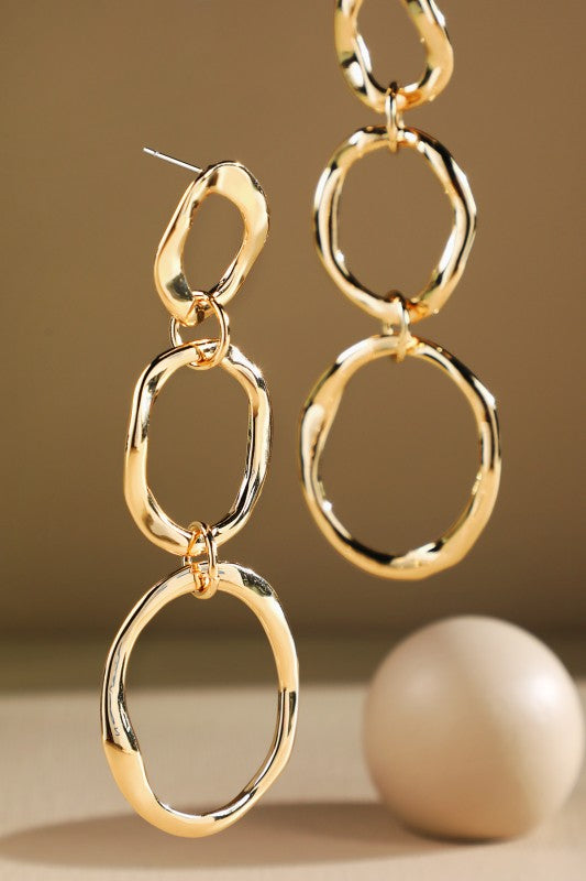 Triple Hoop Dangle Earrings