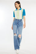 KC Debra HR 90’s Criss Cross Straight Jean