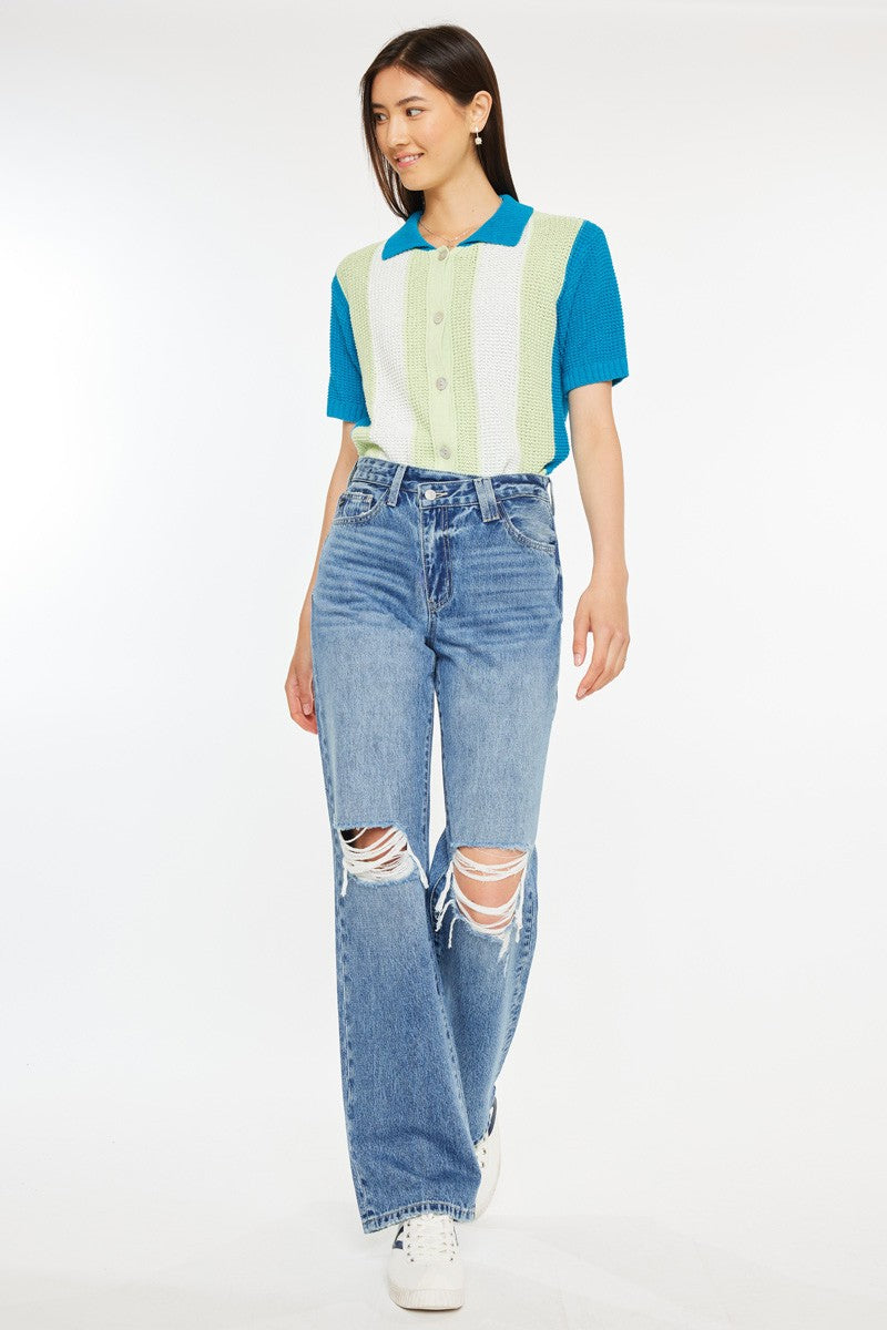 KC Debra HR 90’s Criss Cross Straight Jean