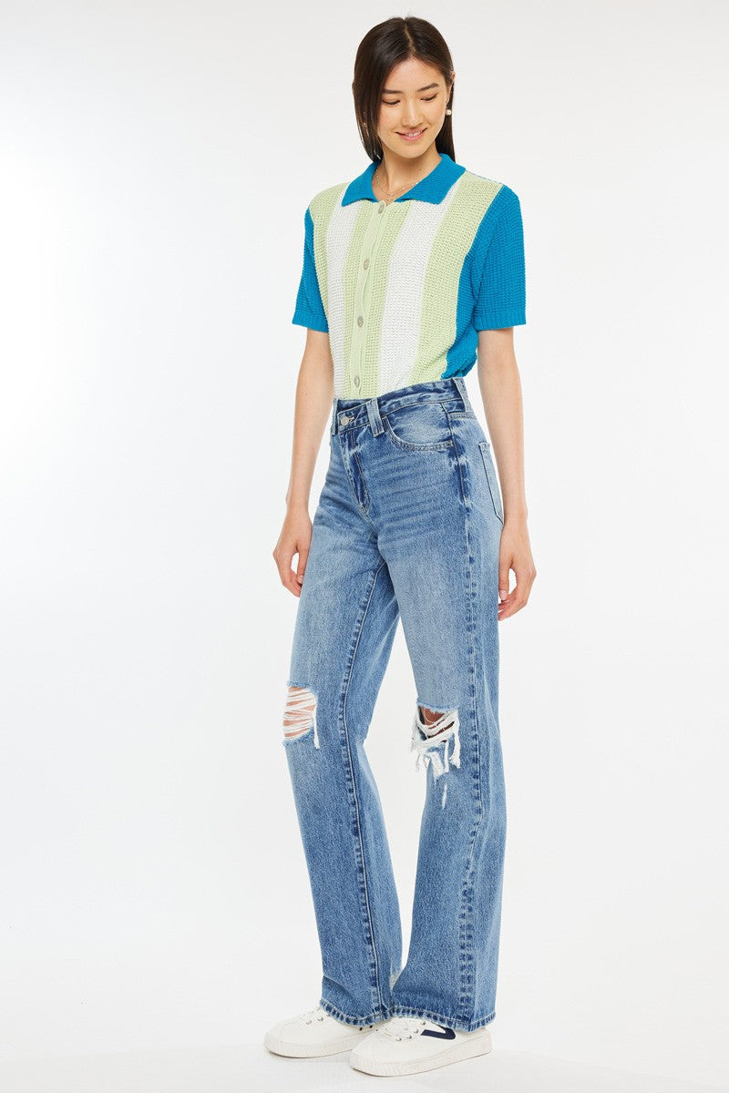 KC Debra HR 90’s Criss Cross Straight Jean