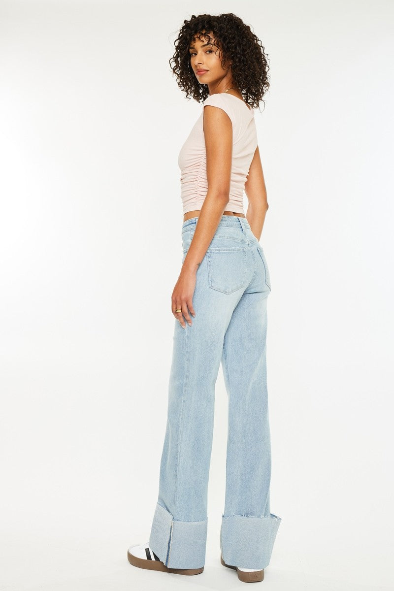 KC Franny High Rise Wide Flare RESTOCK!!-Market Grey Boutique