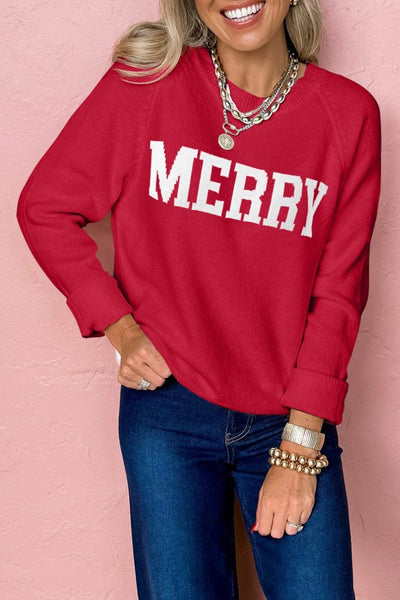 Merry Raglan Sleeve Sweater
