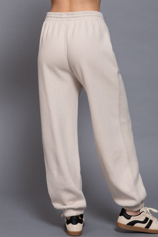 Beige Soft Jogger Pants