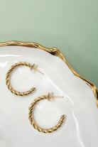 18k Twisty Hoops-Market Grey Boutique