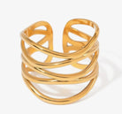 18k Stainless Steel Tarnish Free Rings-Market Grey Boutique