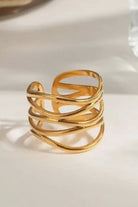 18k Stainless Steel Tarnish Free Rings-Market Grey Boutique