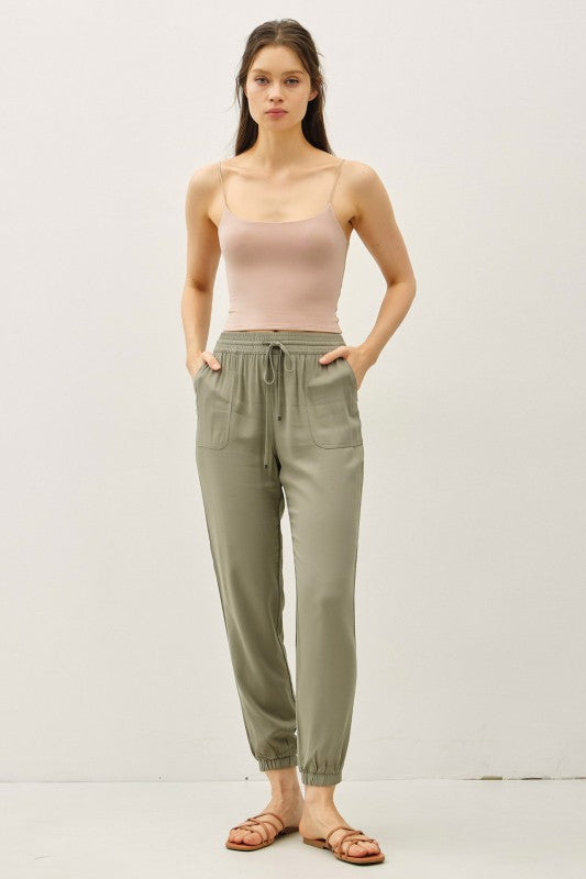 Sage Twill Lightweight Joggers￼