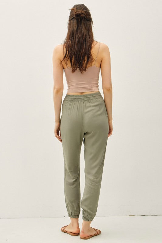 Sage Twill Lightweight Joggers￼
