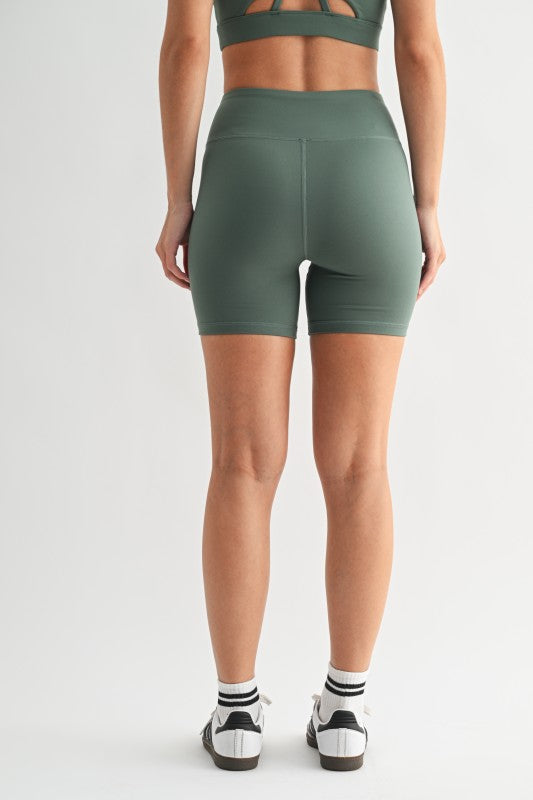 Mono B Newport Biker Shorts-Market Grey Boutique