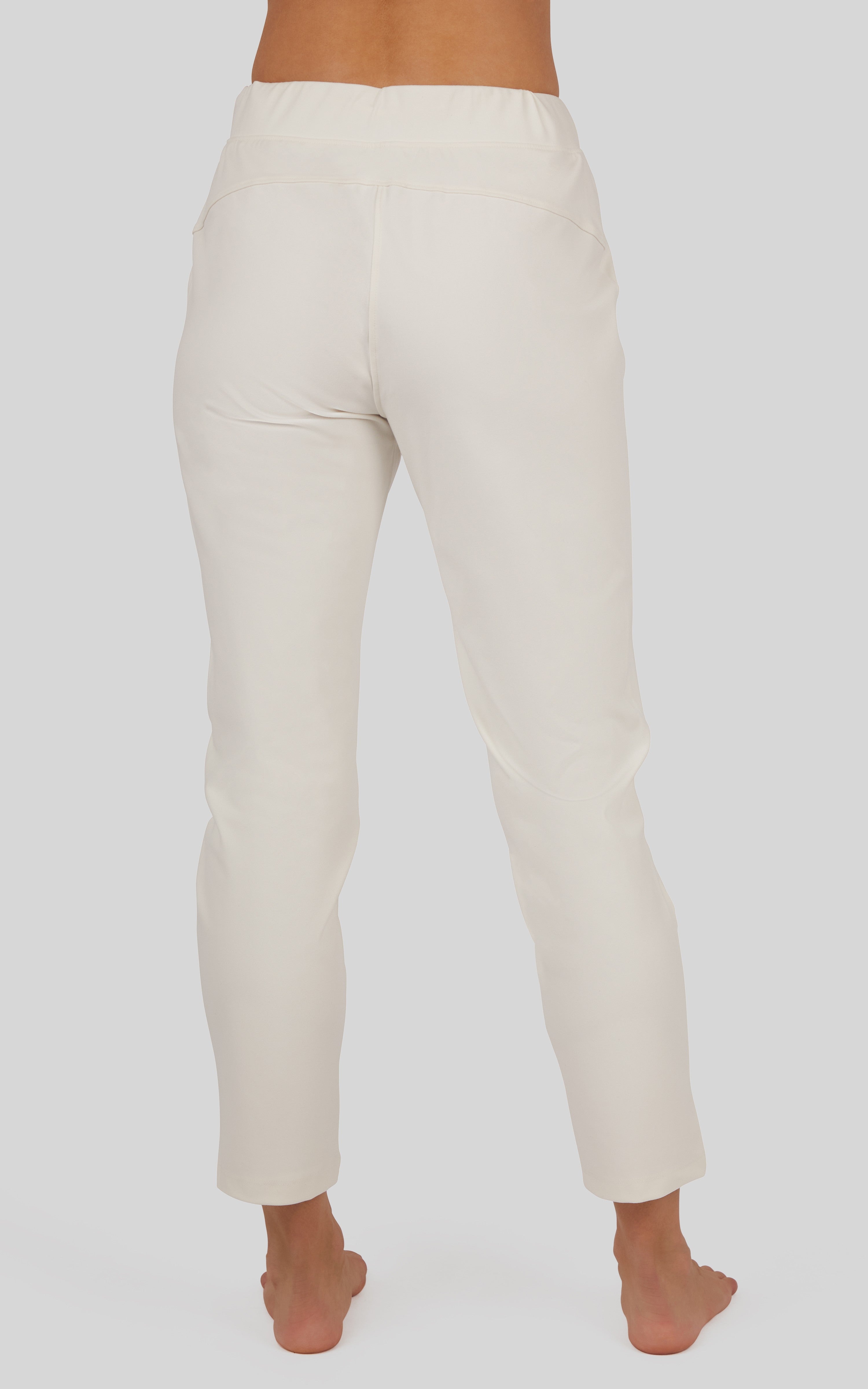Ivory Lux Straight Ankle Length Leisure Pant-Market Grey Boutique