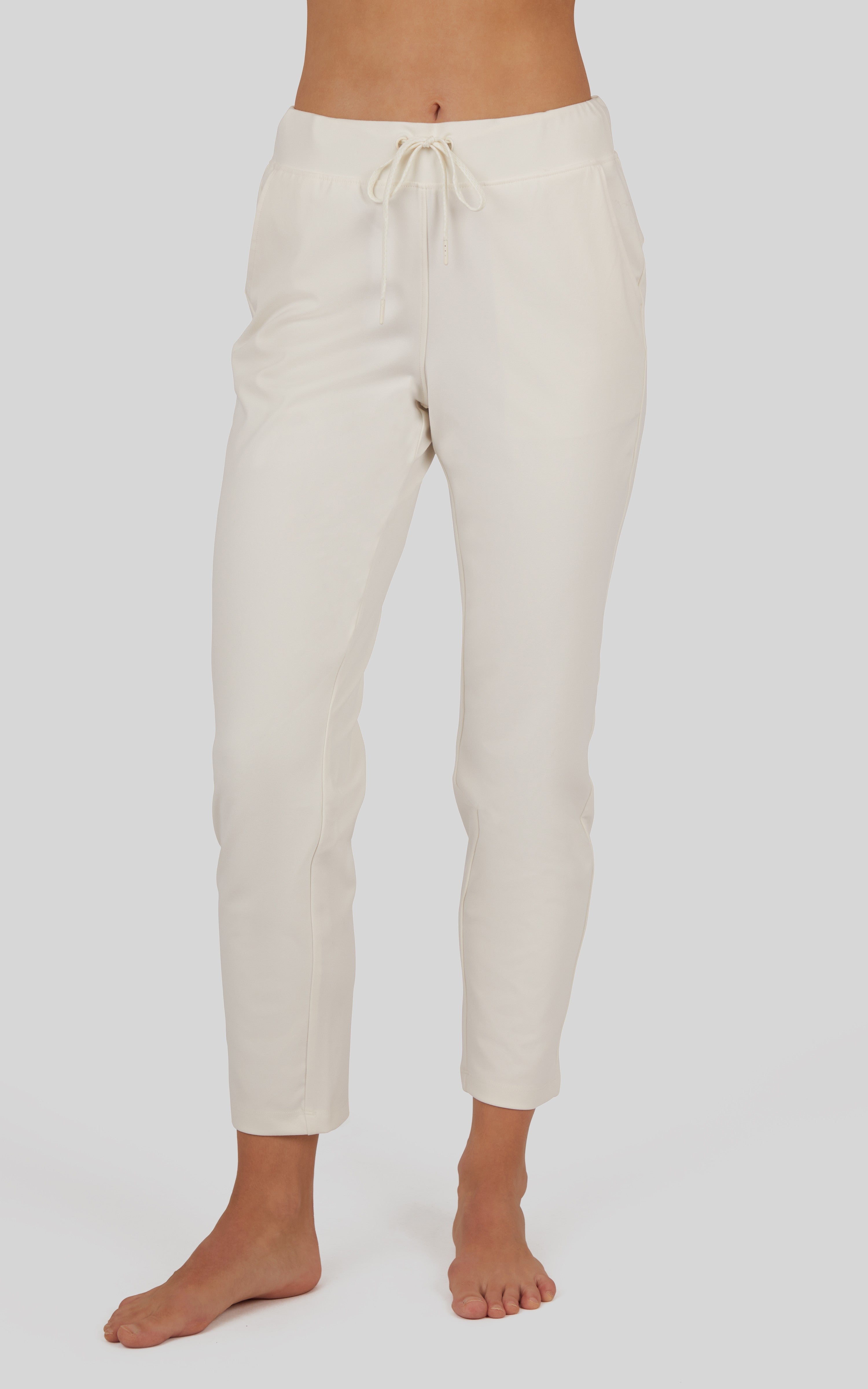 Ivory Lux Straight Ankle Length Leisure Pant-Market Grey Boutique