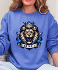 Blue Heather Detroit Football Crew