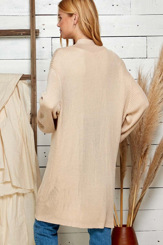 Beige Story Knit Long Cardigan