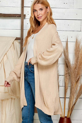 Beige Story Knit Long Cardigan