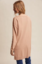 Toasty Taupe Longline Knit Sweater-Market Grey Boutique